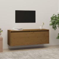 Vidaxl Wall Cabinet Honey Brown 39.4X11.8X13.8 Solid Wood Pine