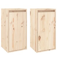 Vidaxl Wall Cabinets 2 Pcs 11.8X11.8X23.6 Solid Wood Pine