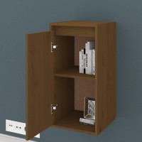 Vidaxl Wall Cabinet Honey Brown 11.8X11.8X23.6 Solid Wood Pine