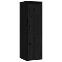 Vidaxl Wall Cabinets 2 Pcs Black 11.8X11.8X39.4 Solid Pinewood