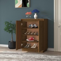 Vidaxl Shoe Cabinet Honey Brown 23.6X13.8X31.5 Solid Wood Pine
