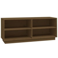 Vidaxl Shoe Cabinet Honey Brown 43.3X13.4X17.7 Solid Wood Pine