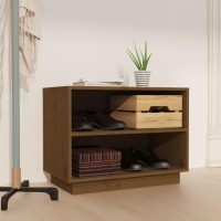 Vidaxl Shoe Cabinet Honey Brown 23.6X13.4X17.7 Solid Wood Pine
