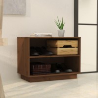 Vidaxl Shoe Cabinet Honey Brown 23.6X13.4X17.7 Solid Wood Pine