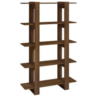 Vidaxl Book Cabinet/Room Divider Brown Oak 39.4X11.8X63