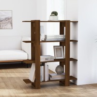 Vidaxl Book Cabinet/Room Divider Brown Oak 39.4X11.8X48.6