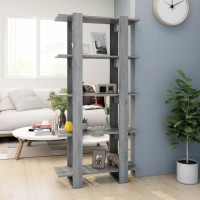 Vidaxl Book Cabinet/Room Divider Gray Sonoma 31.5X11.8X63 Engineered Wood