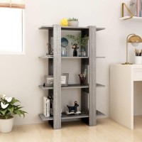 Vidaxl Book Cabinet/Room Divider Gray Sonoma 31.5X11.8X48.6