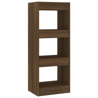 Vidaxl Book Cabinet/Room Divider Brown Oak 15.7X11.8X40.6 Engineered Wood