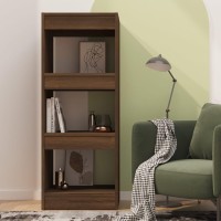 Vidaxl Book Cabinet/Room Divider Brown Oak 15.7X11.8X40.6 Engineered Wood