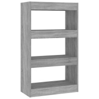 Vidaxl Book Cabinet/Room Divider Gray Sonoma 23.6X11.8X40.6 Engineered Wood