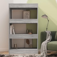 Vidaxl Book Cabinet/Room Divider Gray Sonoma 23.6X11.8X40.6 Engineered Wood