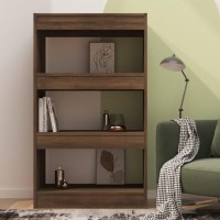 Vidaxl Book Cabinet/Room Divider Brown Oak 23.6X11.8X40.6 Engineered Wood