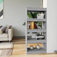 Vidaxl Book Cabinet/Room Divider Gray Sonoma 23.6X11.8X53.1 Engineered Wood