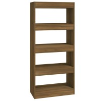 Vidaxl Book Cabinet/Room Divider Brown Oak 23.6X11.8X53.1 Engineered Wood