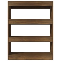 Vidaxl Book Cabinet/Room Divider Brown Oak 31.5X11.8X40.6 Engineered Wood