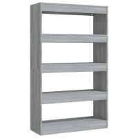 Vidaxl Book Cabinet/Room Divider Gray Sonoma 31.5X11.8X53.1 Engineered Wood