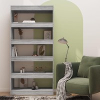 Vidaxl Book Cabinet/Room Divider Gray Sonoma 31.5X11.8X65.4 Engineered Wood