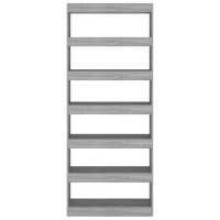 Vidaxl Book Cabinet/Room Divider Gray Sonoma 31.5X11.8X78 Engineered Wood