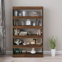 Vidaxl Book Cabinet/Room Divider Brown Oak 39.4X11.8X65.4