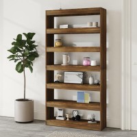 Vidaxl Book Cabinet/Room Divider Brown Oak 39.4X11.8X78 Engineered Wood