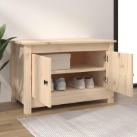 Vidaxl Shoe Cabinet 27.6X15X17.9 Solid Wood Pine
