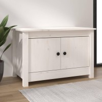 Vidaxl Shoe Cabinet White 27.6X15X17.9 Solid Wood Pine