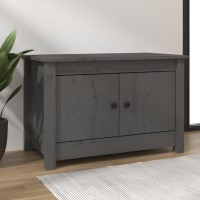 Vidaxl Shoe Cabinet Gray 27.6X15X17.9 Solid Wood Pine