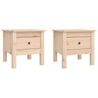 Vidaxl Side Tables 2 Pcs 15.7X15.7X15.4 Solid Wood Pine
