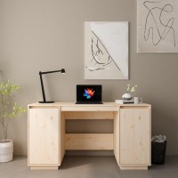 Vidaxl Desk 55.1X19.7X29.5 Solid Wood Pine