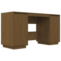 Vidaxl Desk Honey Brown 55.1X19.7X29.5 Solid Wood Pine