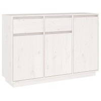 Vidaxl Sideboard White 43.3X13.4X29.5 Solid Wood Pine
