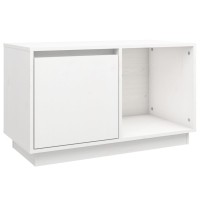 Vidaxl Tv Stand White 29.1X13.8X17.3 Solid Wood Pine