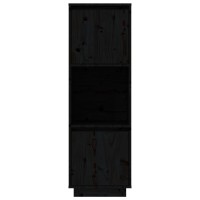 Vidaxl Highboard Black 15X13.8X46.1 Solid Wood Pine