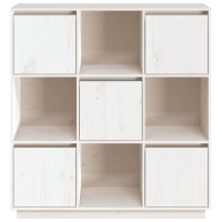 Vidaxl Highboard White 43.5X13.8X46.1 Solid Wood Pine