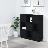 Vidaxl Highboard Black 43.5X13.8X46.1 Solid Wood Pine