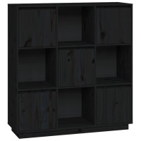 Vidaxl Highboard Black 43.5X13.8X46.1 Solid Wood Pine
