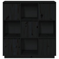 Vidaxl Highboard Black 43.5X13.8X46.1 Solid Wood Pine