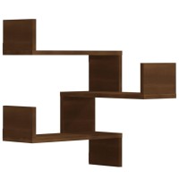 vidaXL Wall Corner Shelves 2 pcs Brown Oak 15.7