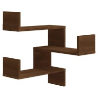 vidaXL Wall Corner Shelves 2 pcs Brown Oak 15.7