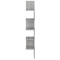 vidaXL Wall Corner Shelf Gray Sonoma 7.9