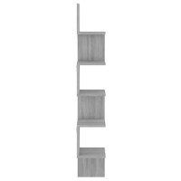 vidaXL Wall Corner Shelf Gray Sonoma 7.9