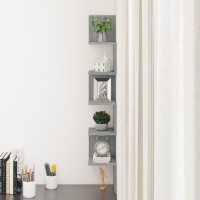 vidaXL Wall Corner Shelf Gray Sonoma 7.9