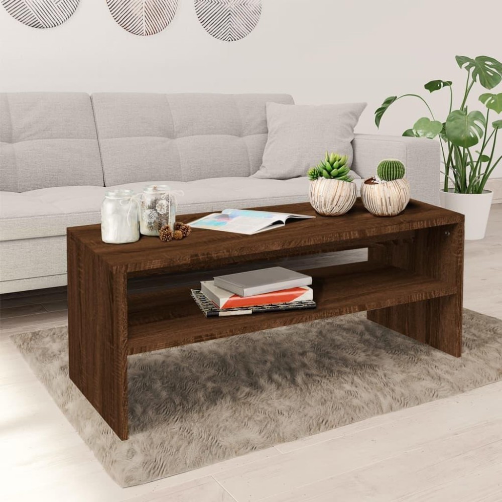 vidaXL Coffee Table Brown Oak 39.4