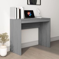 Vidaxl Desk Gray Sonoma 35.4X15.7X28.3 Engineered Wood