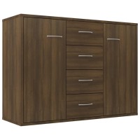 Vidaxl Sideboard Brown Oak 34.6X11.8X25.6 Engineered Wood