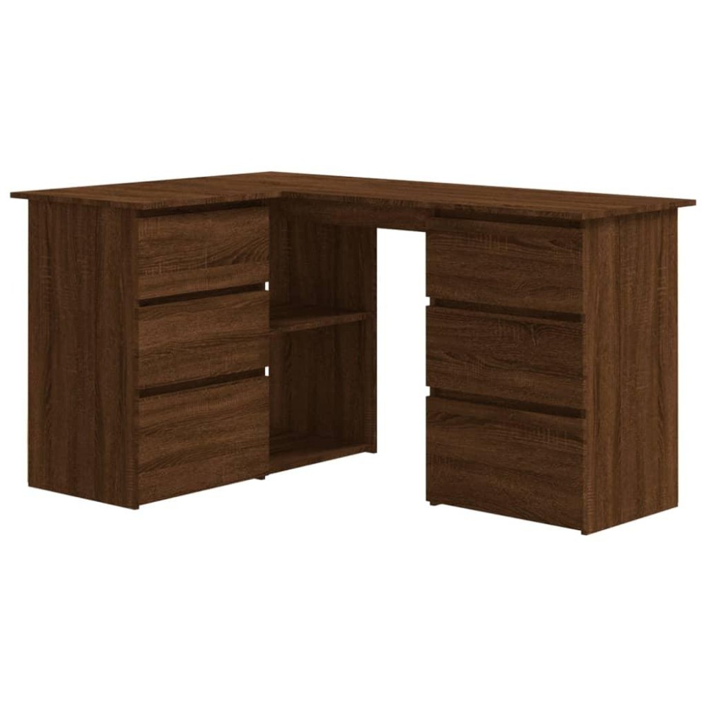 vidaXL Corner Desk Brown Oak 57.1