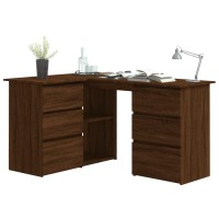 vidaXL Corner Desk Brown Oak 57.1