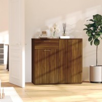 Vidaxl Sideboard Brown Oak 31.5X14.2X29.5 Engineered Wood
