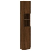 Vidaxl Bathroom Cabinet Brown Oak 12.6X10X74.8 Engineered Wood